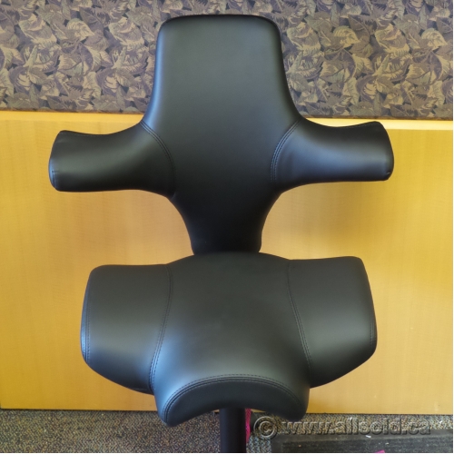 Izzy Design HAG Capisco Black Ergonomic Saddle Chair with Back